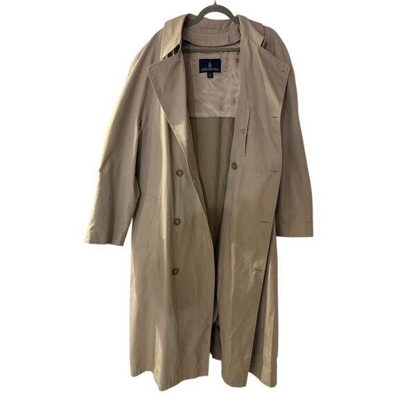 London Fog Tan Long Trench Coat - Picture 12 of 12